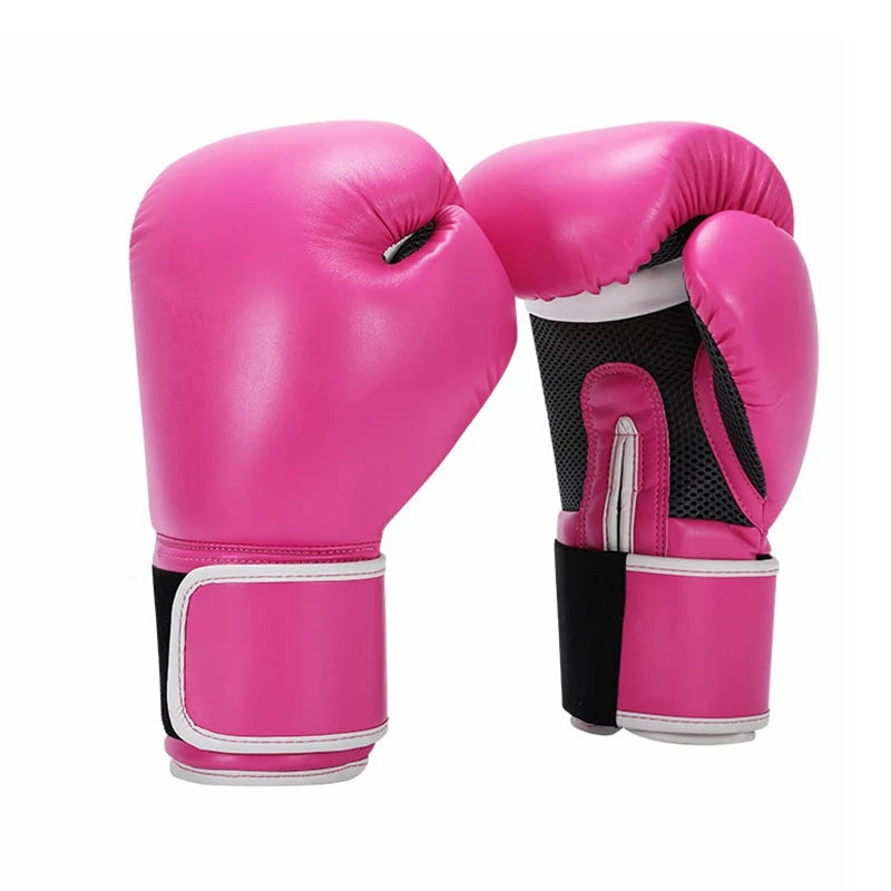 New Professional Winning Boxing Gloves Gear Leather Set