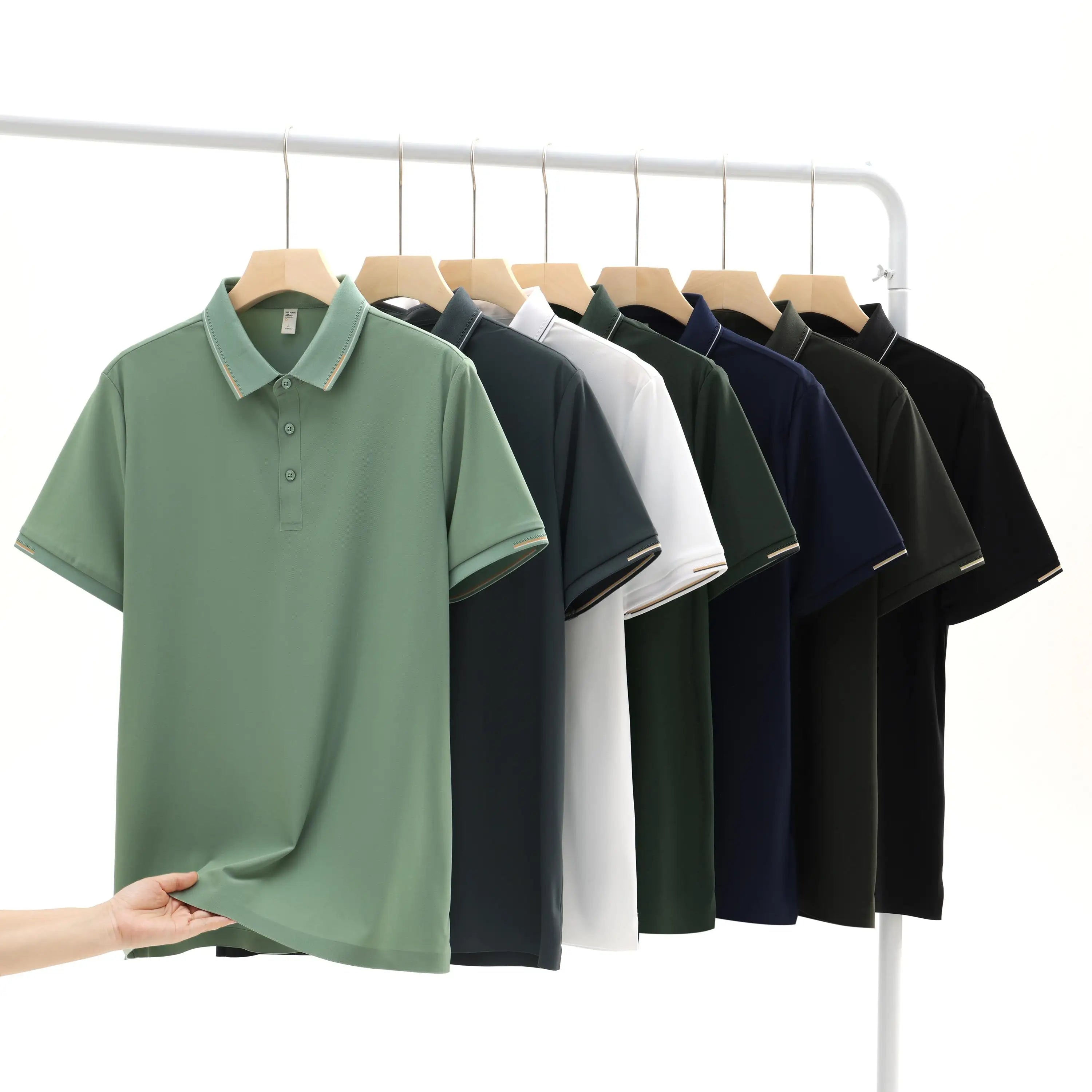 POLO Shirt Custom Summer Work Clothes Wholesale Short Sleeved Embroidered Logo Men's Polo Shirts
