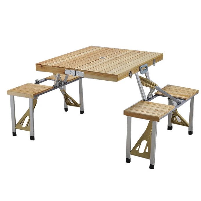 Modern Portable Wooden Picnic Folding Table with 4 Seats CNLF for Outdoor & Indoor Use Bedroom Furniture