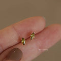 Fine Horse Eye Diamond Stud Jewelry 925 Sterling Silver 14k Gold Plated Minimalist Marquise Stud Earrings