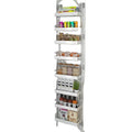 Iron Kitchen Shelving Perforation-free Standing Type Multi-Layer Glossy Detachable Kitchen Utensil Storage Rack for Household