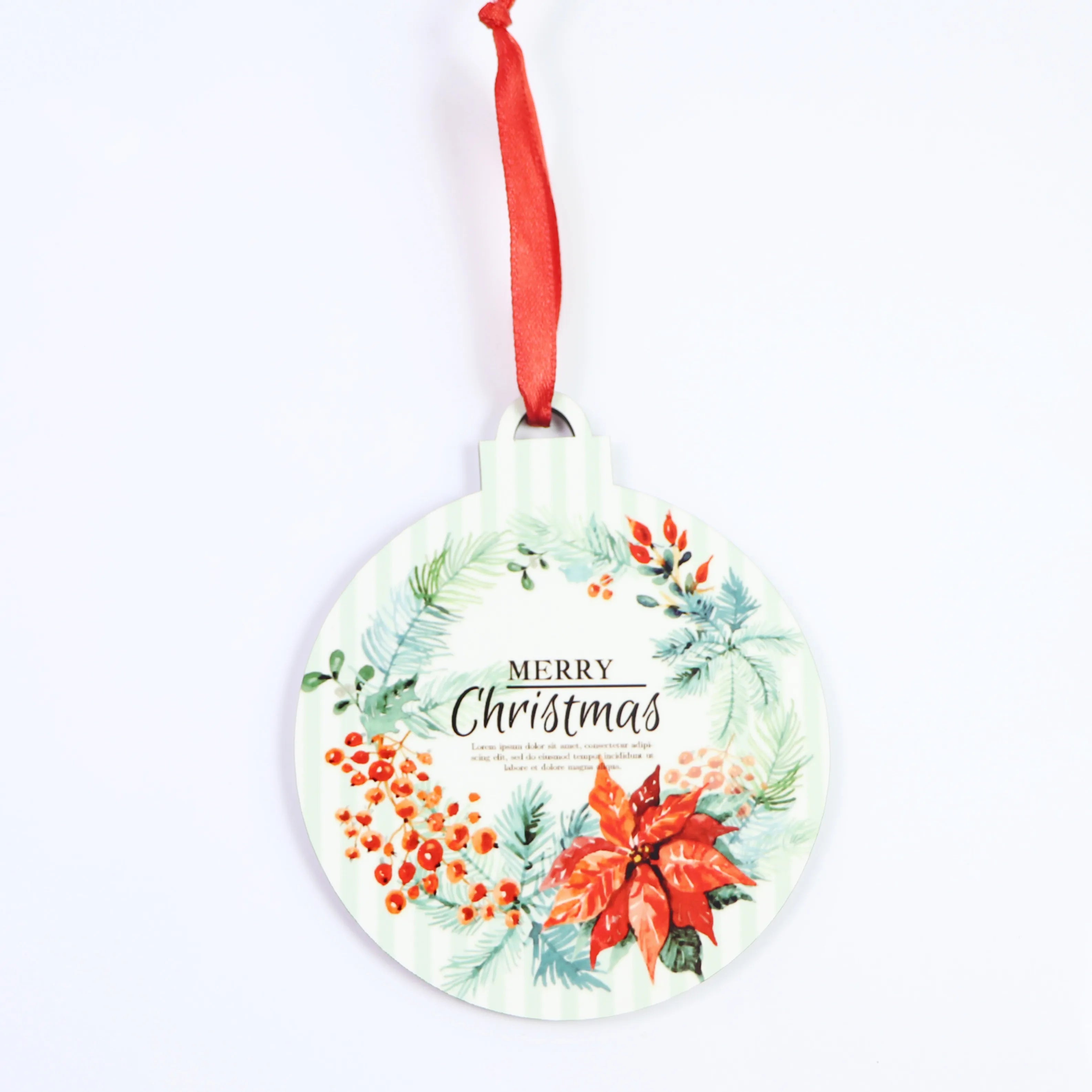 MDFSUB Wooden MDF Sublimation Blanks 80x95x3mm Double-Sided Hanging Christmas Ornament Made in Guangdong