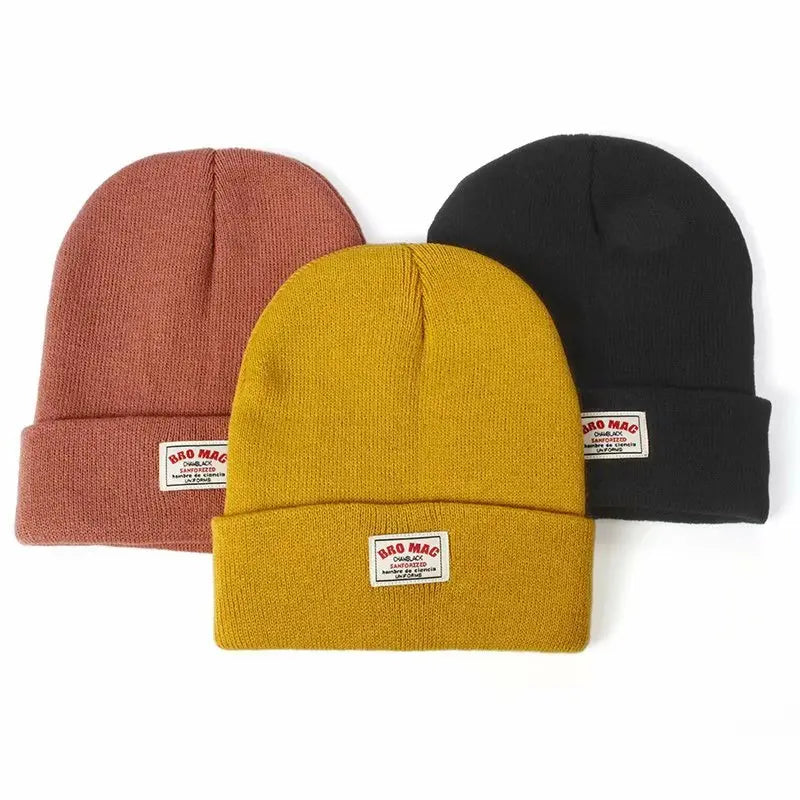 Unisex Rib Knit Cuffed Winter Hat Beanie Hand Embroidery Custom Color Common Fabric for Beach Business Travel