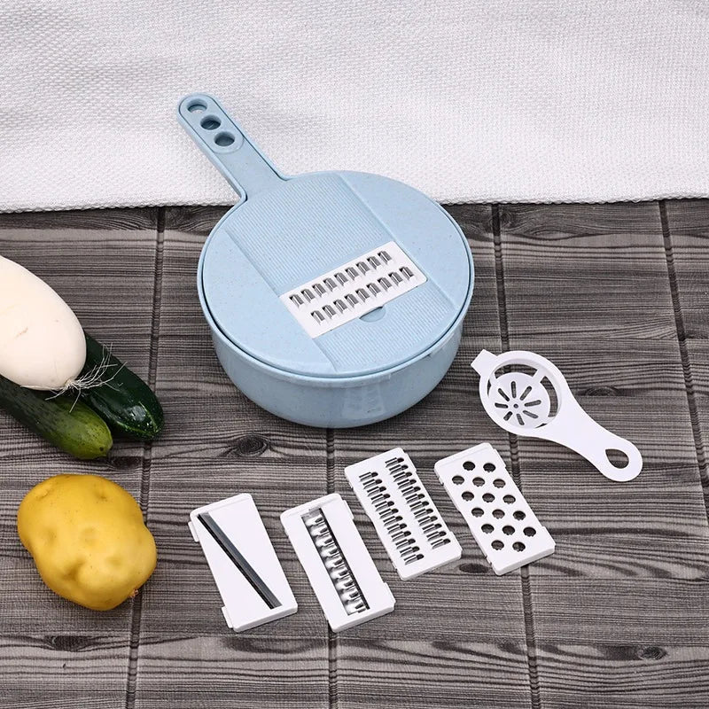 Hand Operated Held Manual 12 in 1 Vegetable Onion Dicer Food Slicer Mandoline Veggie Chopper Chopper Cutter