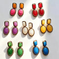 2023 New Arrival Wholesale Fashion Jewelry Vintage Medieval Five Leaf Flower Crystal Earrings Vintage Starfish Flower Earrings