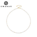 Tarnish Free Small Tiny 925 Sterling Silver Freshwater Natural Baroque Bead Pearl Necklace for Women