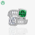 Luxury Fine Jewelry Diamond Wedding Ring Classic 8A/5A CZ Cubic Zirconia Stone Ring Trendy S925 Silver Ring Women Jewelry