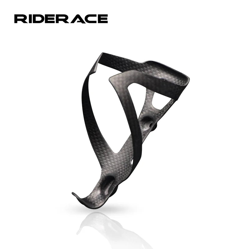 RIDERACE 1Pc MTB Road Bike Water Bottle Holder Full Carbon Ultra-light Portable Kettle Cage Outdoor Cycling Equipment Supplies