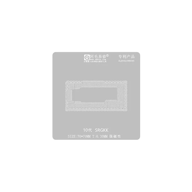 Amaoe Steel Mesh Tin Planting BGA Reballing Stencil For Notebook 10th SRGKK i5-1035G4 SRG0N/KG/KL/SRG0S Repair Tool