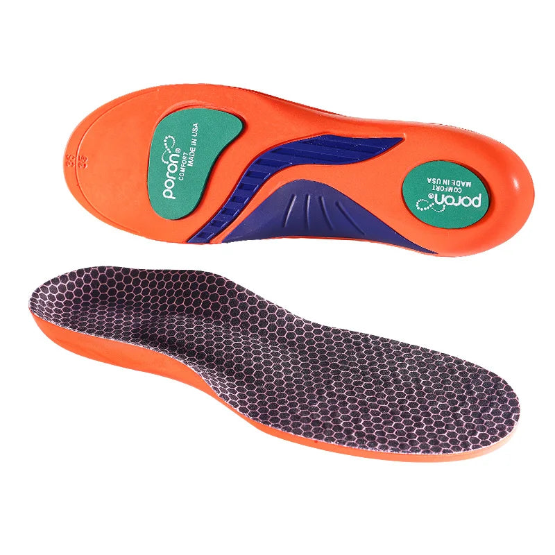 Wholesale/customise High Elastic PORON Torsion Resistance Insoles Shock-absorbing Insoles Arch Support Sports Insoles MOQ 2pairs