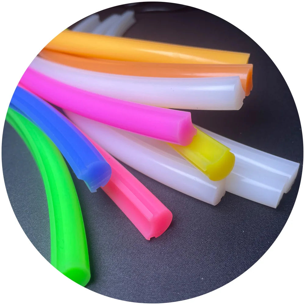 DC12V DC5V 6mm 8mm 12mm 1cm 2.5cm Cuttable Splitted Zigzag s Strip Silicone Tube Led Neon Strip Lights for Led Neon Sign