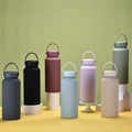 Hot Seller 1000ml Double Wall Insulated Stainless Steel Vacuum Travel Outdoor Thermos Bottle Wide Mouth with Lid Handle