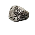 Vintage Jewelry Ring Alloy Crack Vintage Hand Jewelry Men's Personality Square Index Finger Ring Index Finger
