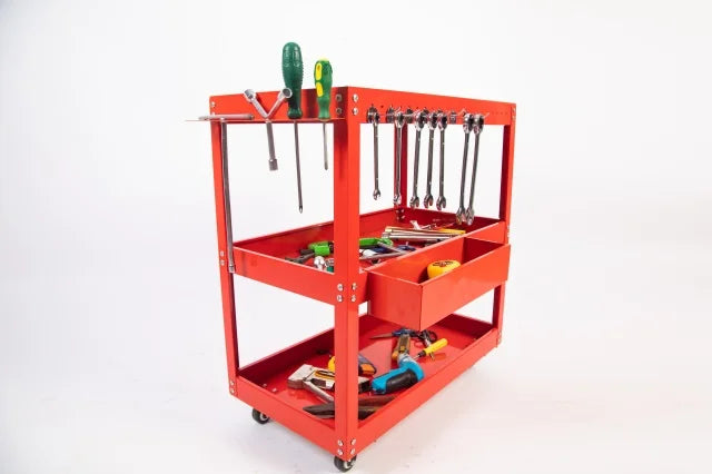 Metal Workshop Garage Tool Cabinet with Handle and Wheels Movable OEM Customizable Tool Trolley/Tool Cart
