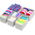 Household Items Set of 6 Foldable Closet Dresser Drawer Divider Storage Organizer