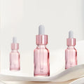 Dropper Bottles Refillable Cosmetic Container Pink Glass Bottle for Essential Massage Oil Pipette
