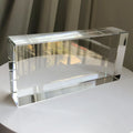 ADL 238*114*48mm Hot-Melt Fine Ground Six Sides Clear Solid Crystal Glass Brick Block Building Wall Glass Block House Decoration