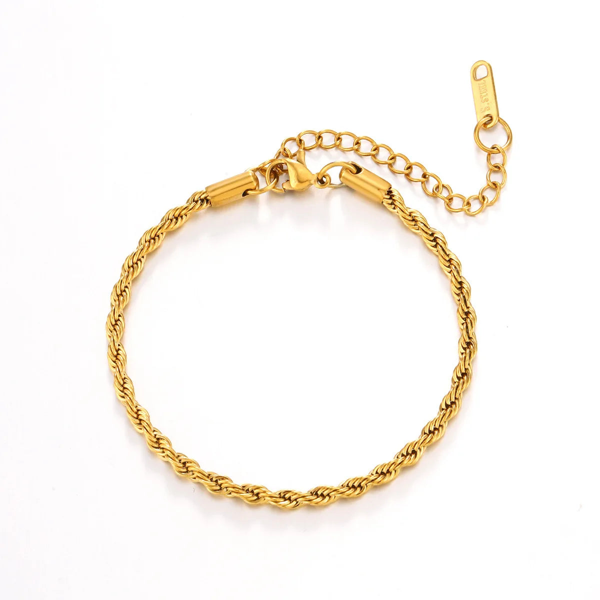 Fashion Luxury 18K Gold Plated Stainless Steel  Twist  Bracelet Necklace Collar Chain  Women Jewelry Accessory