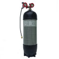 Wholesale 9L CE 300bar Carbon Fiber Cylinder for Paintball PCP Hpa Tank with Gauge Valve and Filling Station and Rubber Boot