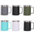 M597 Wholesale Eco Friendly  Stainless Steel Double Wall Traveling Coffee Cup Vacuum Tumbler Coffee Mug with Handle