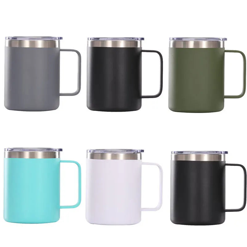 M597 Wholesale Eco Friendly  Stainless Steel Double Wall Traveling Coffee Cup Vacuum Tumbler Coffee Mug with Handle