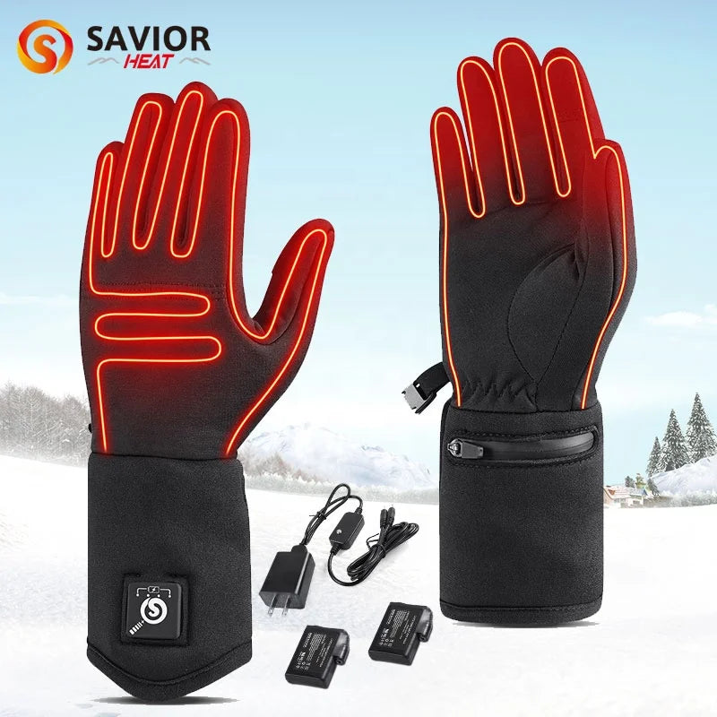 Neoprene Bike Cycling Winter Thermal Inner Rechargeable Battery Heat Ski Gloves Thin Liner Heated Glove Liners
