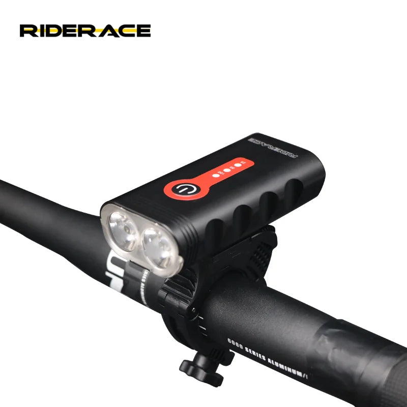 USB Rechargeable IP65 Waterproof Bicycle Lamp 2400 Lumen Cycling Light Set MTB Headlight 5 Modes LED Front Light Bike Lantern