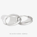 Geometric Irregular Twisted White Gold Polished 925 Sterling Silver Gold Plated Trendy Huggie Earrings