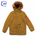 Winter Thick Warm Outwear Coat Air  N3b Style Fur Hooded Long Safety Parka Jacket for Men