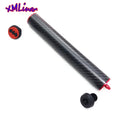 Xmlivet 8inch Pool Cue Extensions Black Carbon Bullet Joint Billiards Cue Stick Extenders with Bumpers for Uni-loc/mezz Cues