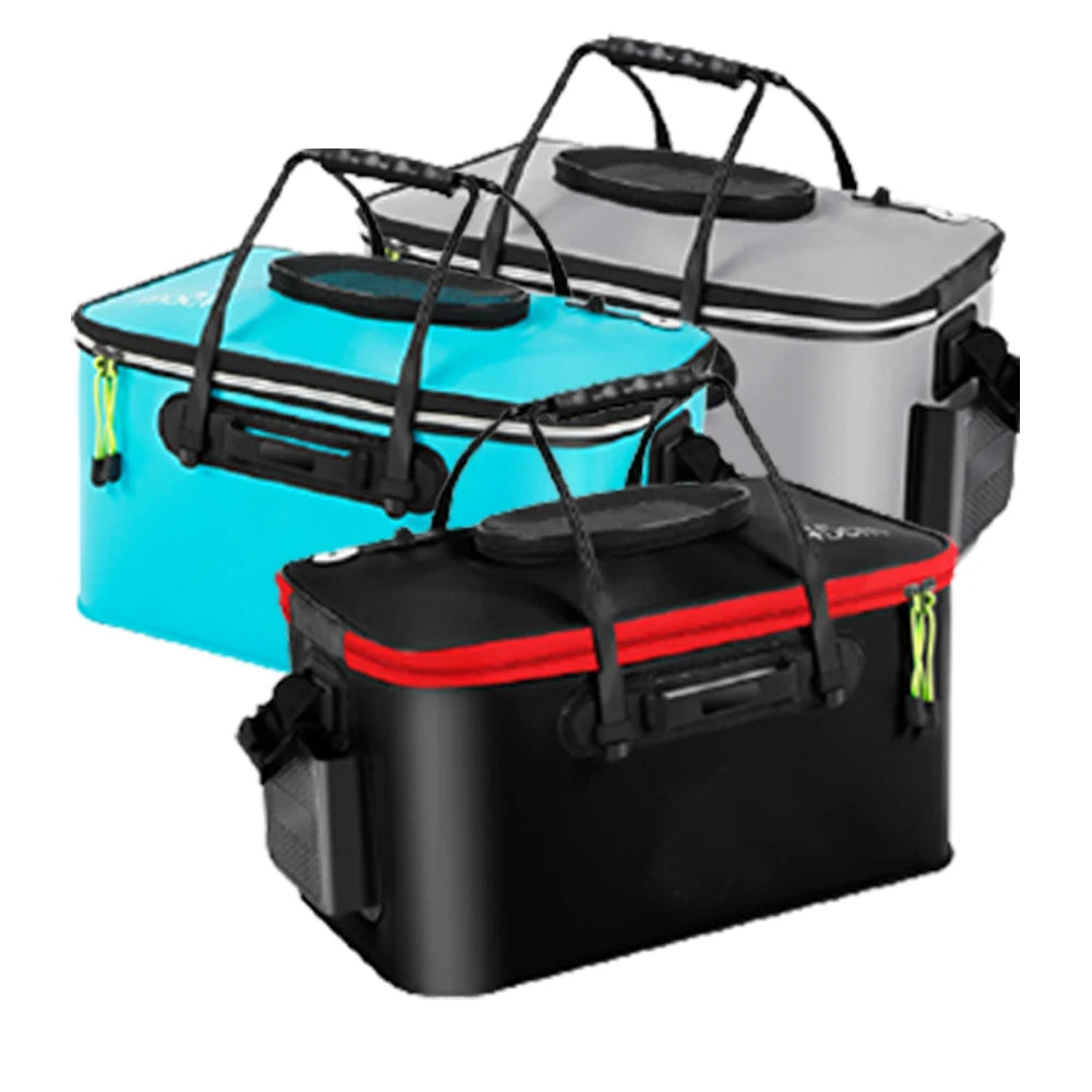 Wholesale Fish Barrel Fishing Barrel Eva Thickened Multifunctional Live Fish Box Folding Barreled Fish Bucket Bag