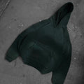 Custom French Terry Cotton High Gsm Blank Hoodies for Printing Oversized Hoodies Green Acid Wash Hoodies for Men