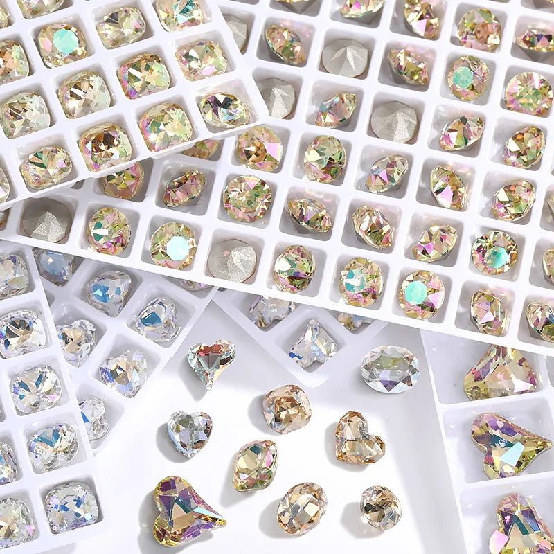 New Mist Color Series K9 High Crystal Glass Rhinestone Diamond DIY Phone Case Nail Stick Diamond Material