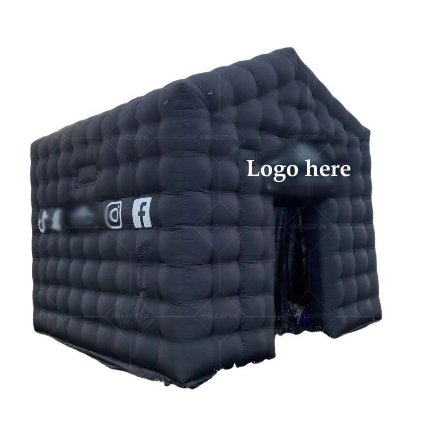 Commercial 20ft Portable LED Disco Lighting Black Inflatable Mobile Bar Club Tent for Outdoor Use