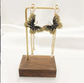 Butterfly Crystal Tassel  Exaggerated Alloy Chain Fashion Pearl Earrings Wholesale