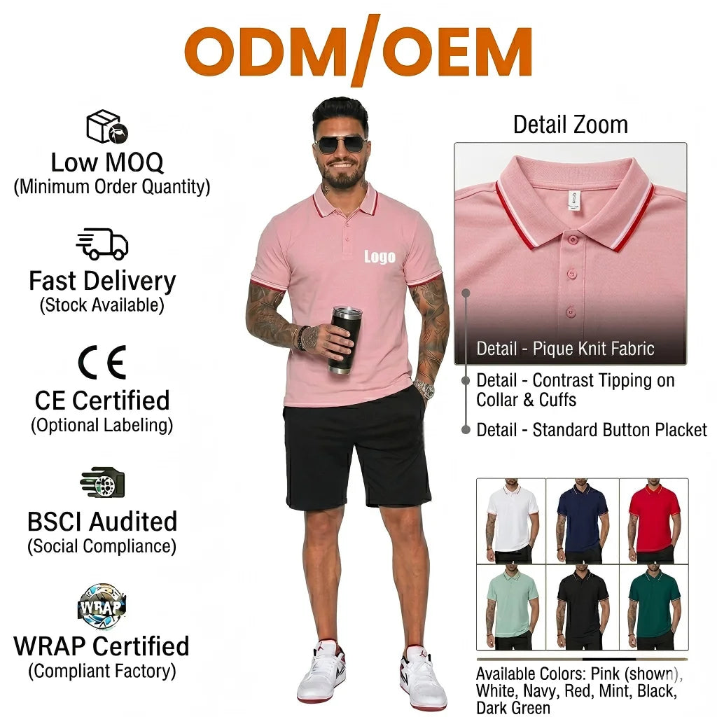 Polo Shirts Solid Blank Quick Dry Wholesale Custom logo Embroidery Summer Polo Shirt Work Clothes Printed logo Short Men Sets