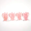 Huiying Wholesale Natural Rose Quartz Animal Stone 1.5 Inch Angel Carvings Craft