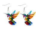 Unique Style Elegant Birdie Bohemia Beautiful Colorful Gold Acrylic Earring for Women