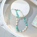 Newest Design Handmade Colorful Stone Pearl Crystal Beaded Mobile Phone Strap Keychain Lanyard Personalized Gifts
