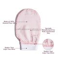 Custom Logo Nature Raw Bath Face Silk Mitt Turkish Cocoon Silk Scrub Glove 100% Silk Exfoliating Bath Gloves