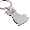Wholesale Zinc Alloy Cat Keyring Metal Kitty Keychain for Promotion Cat Shape Key Chain Cartoon Key Ring Print logo
