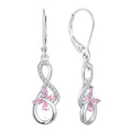 QX Custom OEM S925 Silver Fine Fashion Jewelry Girls Luxury Colorful Zircon Butterfly Women Drop Hook Earrings