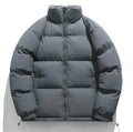 Wholesale Warm Cotton Puffer Jacket Coat Men Stand Collar Winter Solid Color Down Jacket Bubble Jacket for Couples