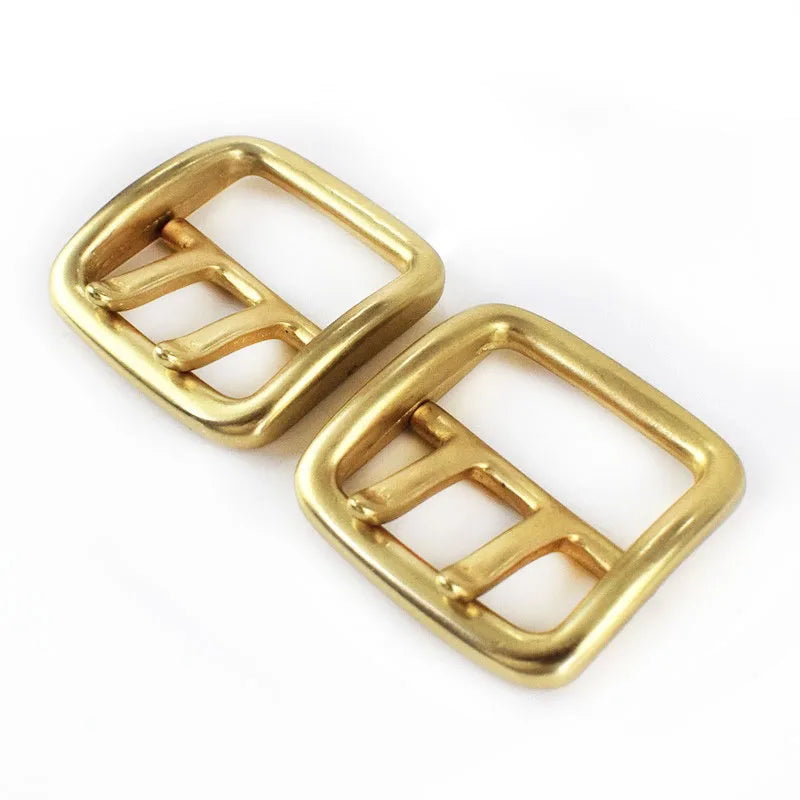 Deepeel ZK2018 40mm Buckle With Double Prong Pin Garment Accessories Solid Brass Belt Buckle Clasp