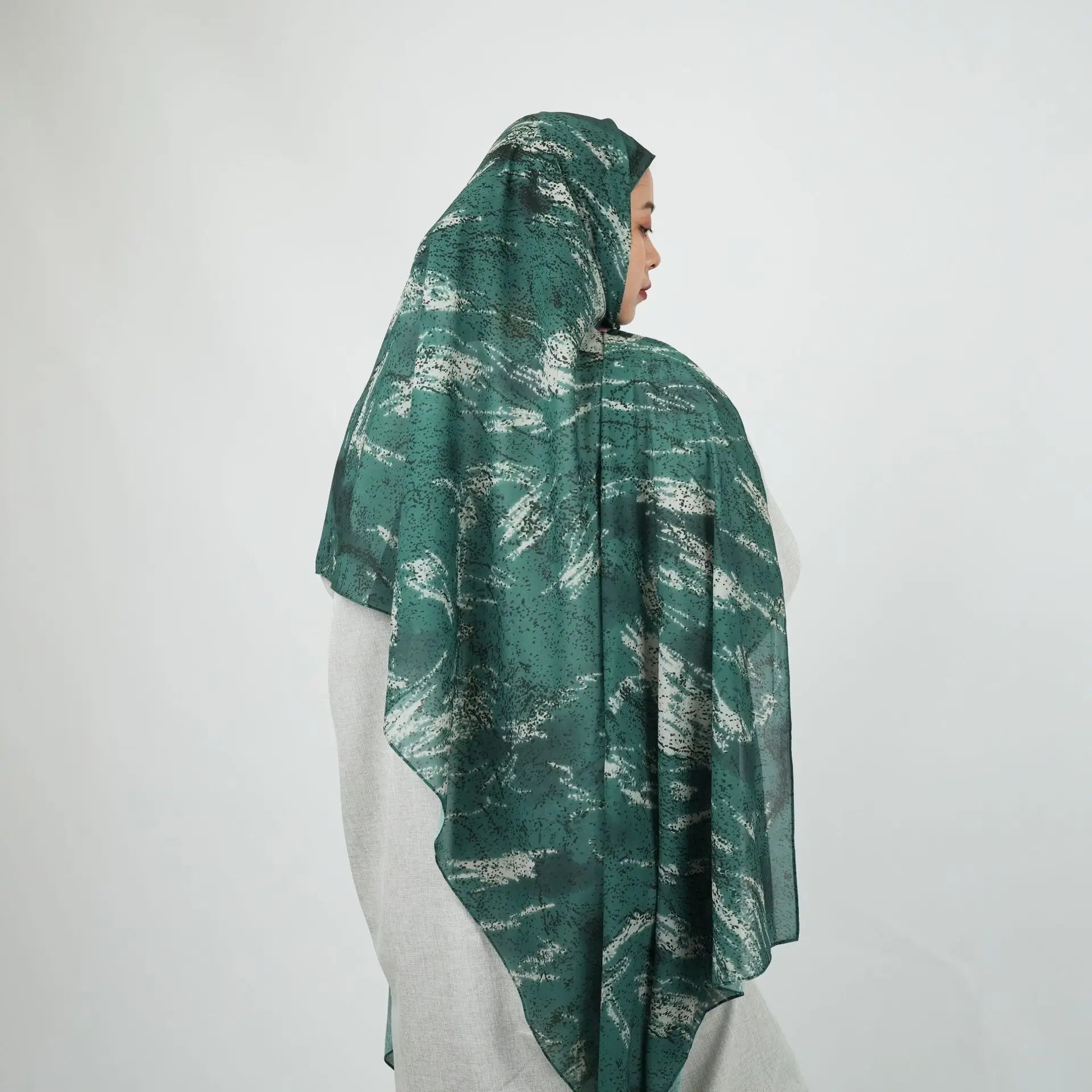 2024 New Printed Mediterranean Spray 70*200cm Chiffon Hijab Printed Hijab Shawl Modesty Women Soft Chiffon