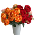 Cheap Wholesale Artificial Flowers 9 Head Xiuli Camellia Wedding Dekoration