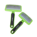 Remove Shedding Dog Hair Pet Slicker Brush Flexible Cushion Pad Long-Pin Steel Bristles Cat Grooming Brush