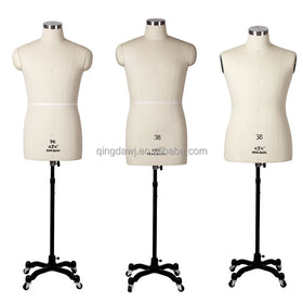 Factory Price Shop Fiber Glass Fashion Dummy Men Fabric Ghost Tailoring Sewing Male Dress Form Adjustable Mannequin Torso