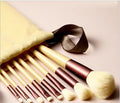 Small Box for  12 Private Label Luxury Custom Logo Free Samples Pcs Msq Pcs pink or Red Your Own Brand Makeup Brush Set