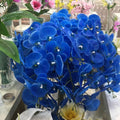 G-1029 9 Heads Hanging Backdrop Artificial Faux Latex Real Touch Orchids Flowers for Decoration